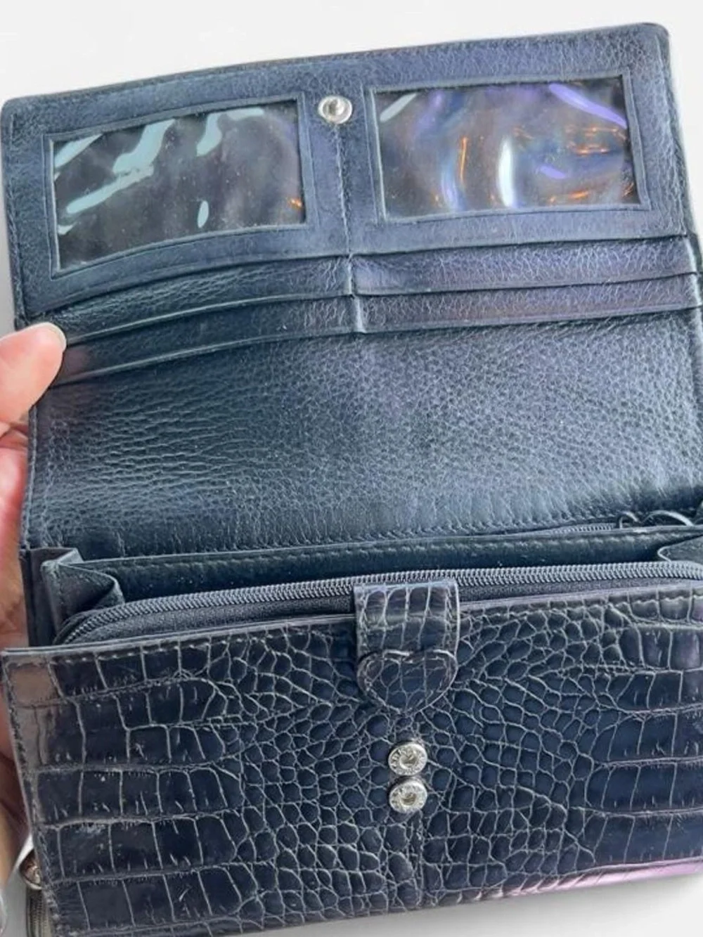 Brighton Black Wallet with Tassel and Buckle Detail
